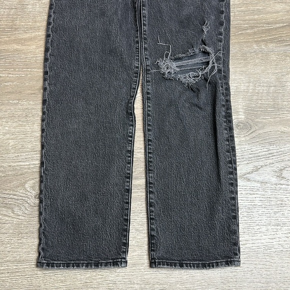 Madewell The Perfect Vintage Straight Jean in Rosella Wash Ripped Edition Sz 27 - Picture 5 of 12